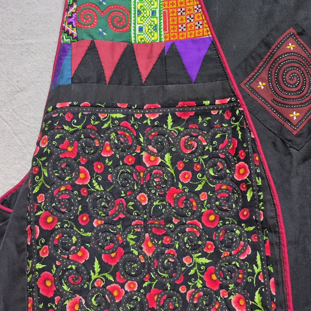 Colorful Patchwork Vest Handmade - Picture 2 of 7